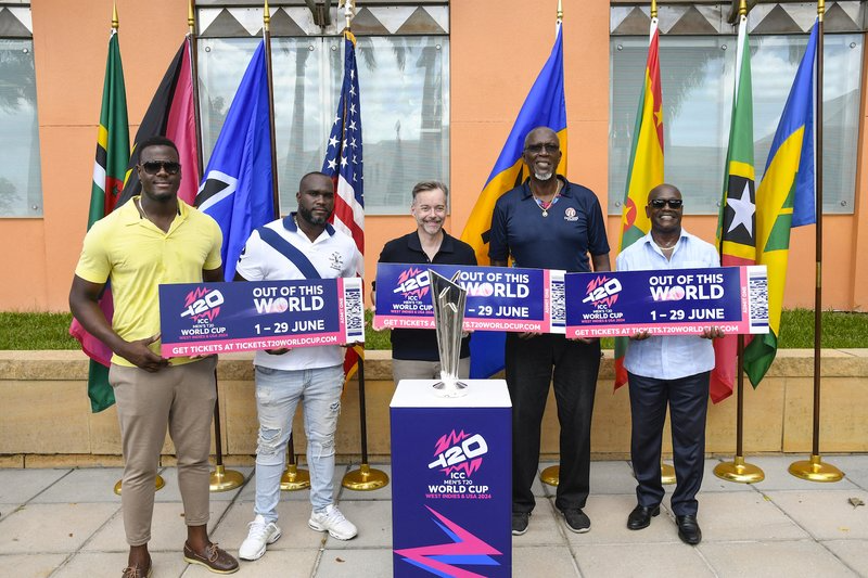 World Cup cricket 'square' arrives in New York after trip from Florida
